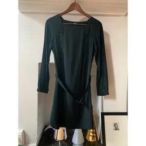APC Black Silk Ruffled Dress XS